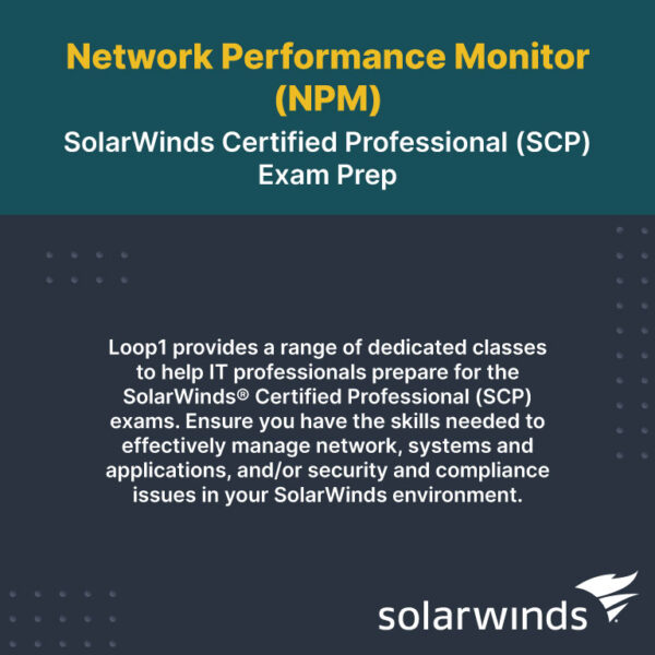 Network Performance Monitor SolarWinds Certified Professional