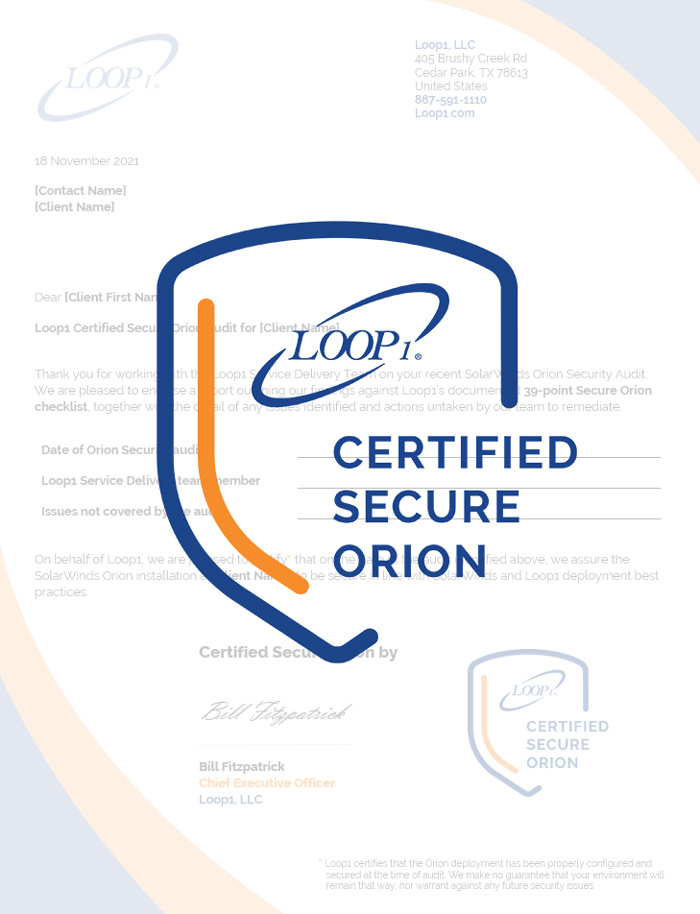 Certified Secure Orion