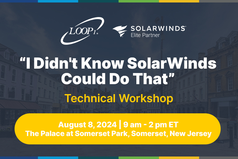 Solarwinds tech workshop newjersy
